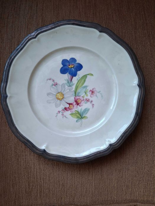 6 farfurii portelan Rosenthal,décor floral,manual,vezi descriere+foto