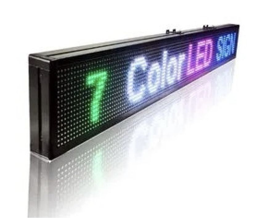 Reclama firma luminoasa LED programabila aplicatie 100x20cm INTERIOR