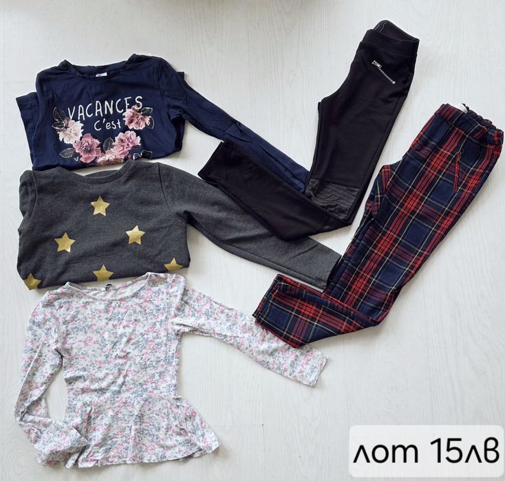 Дрехи за момиче 134/140 зимно яке и др