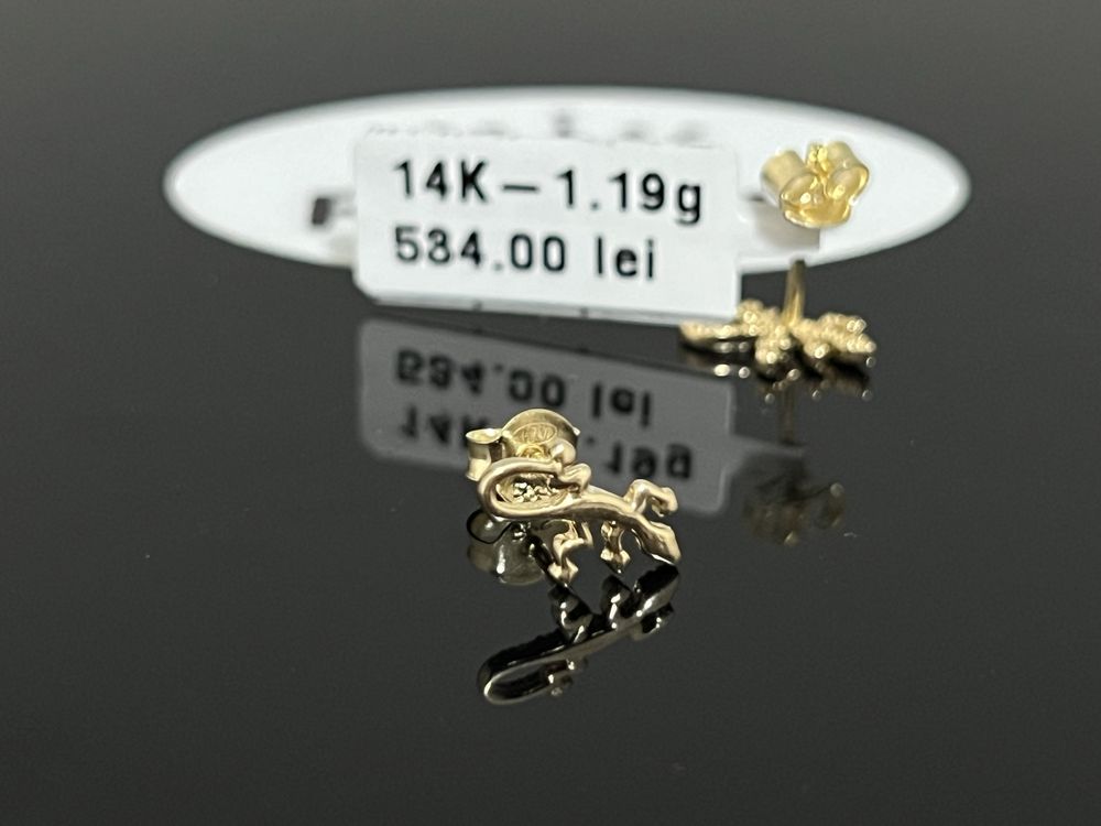Bijuteria Royal CB : Cercei copil aur 14k 1,19 grame