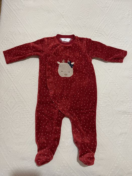 Бебешки Коледен гащеризон Mayoral с еленче - 65см. (2-4м.)