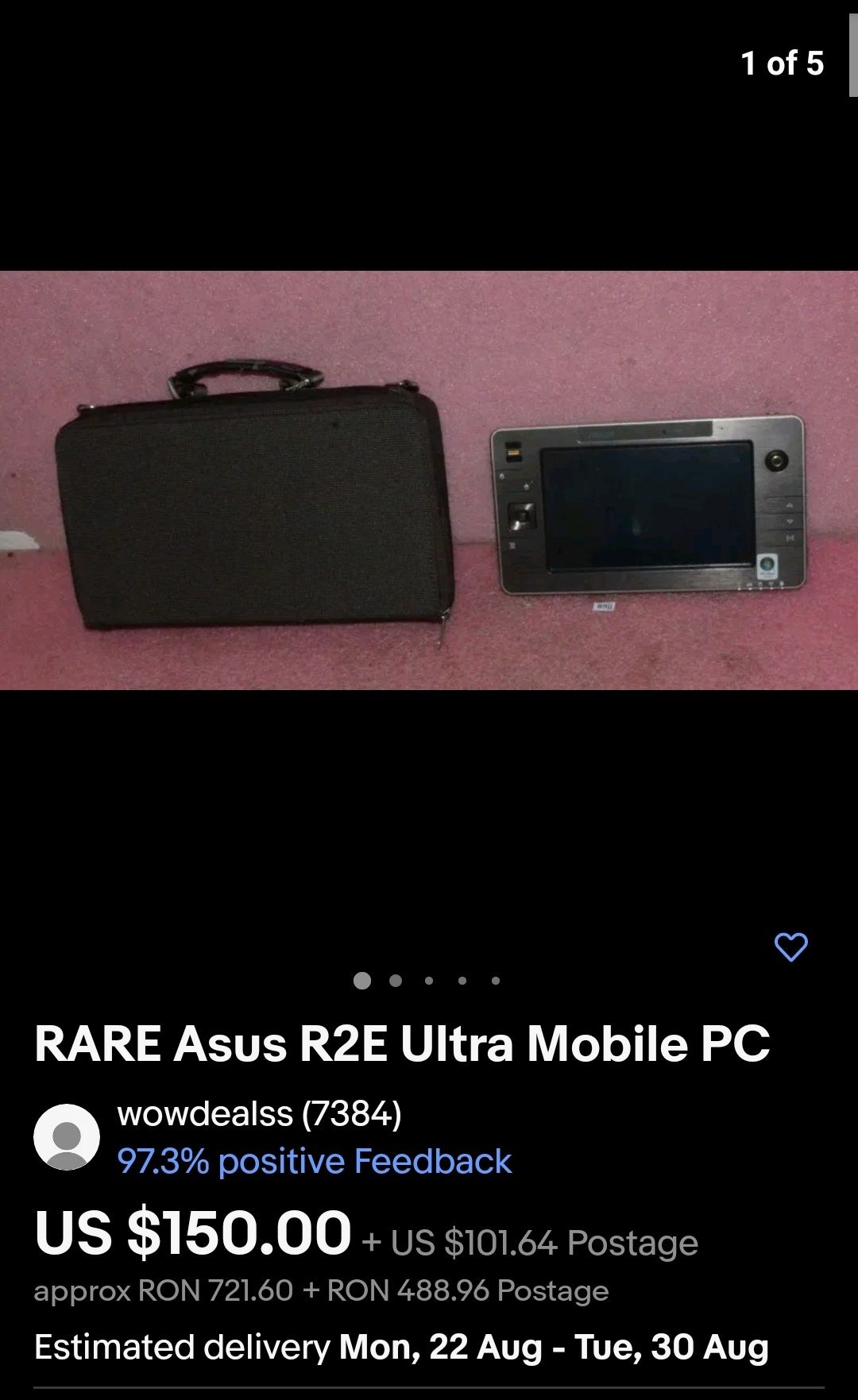 Tablet PC ASUS R2E (rară, singura funcțională online)