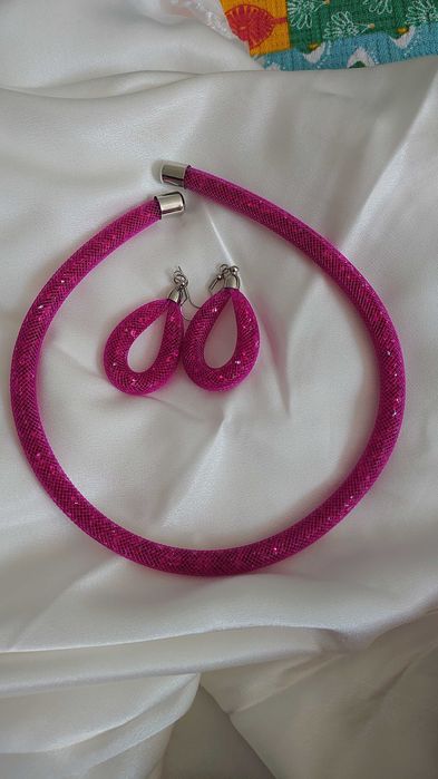 Set colier și cercei tip stardust