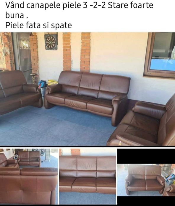 Canapele de piele 3-2-2