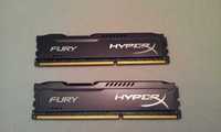Kit memorie dual channel Kingston HyperX Fury Black, 2x8 GB, DDR3
