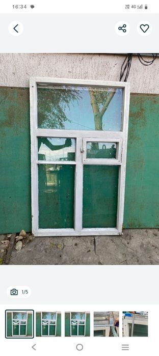Окно с стеклом без рамки