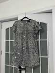 Rochie paiete argintii marime S + cadou pantaloni scurti paiete