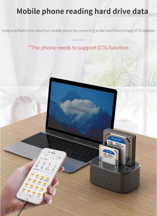 Новая док-станция на 2 отсека. USB 3.0. - оригинал - с гарантией