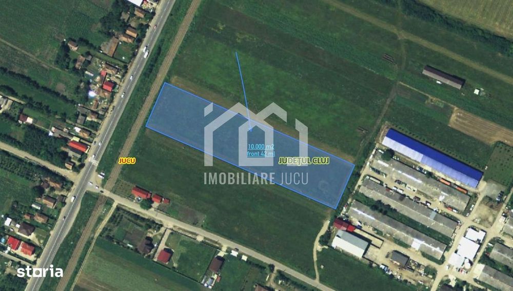 Oportunitate de Investiție: Teren Industrial 1 ha în Jucu! 30 EUR