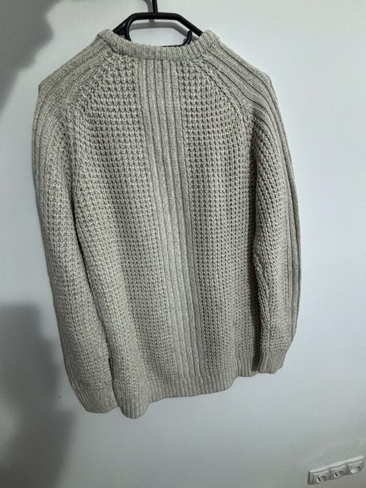 Pulover comfort fit, bej, din acril, Bershka