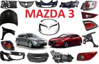 Кузовные детали, капот фара бампер решетка Mazda 3