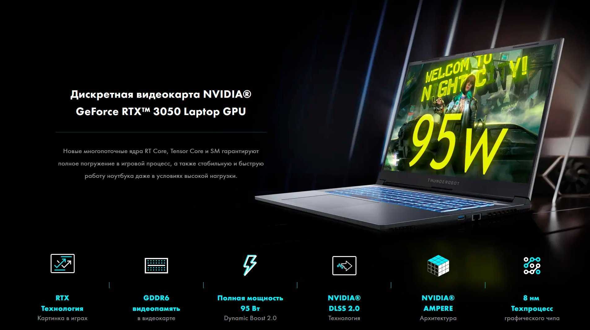 Ноутбук Thunderobot 911S CoreD, Core i5-12450H, RTX 3050 4GB, 16/512GB