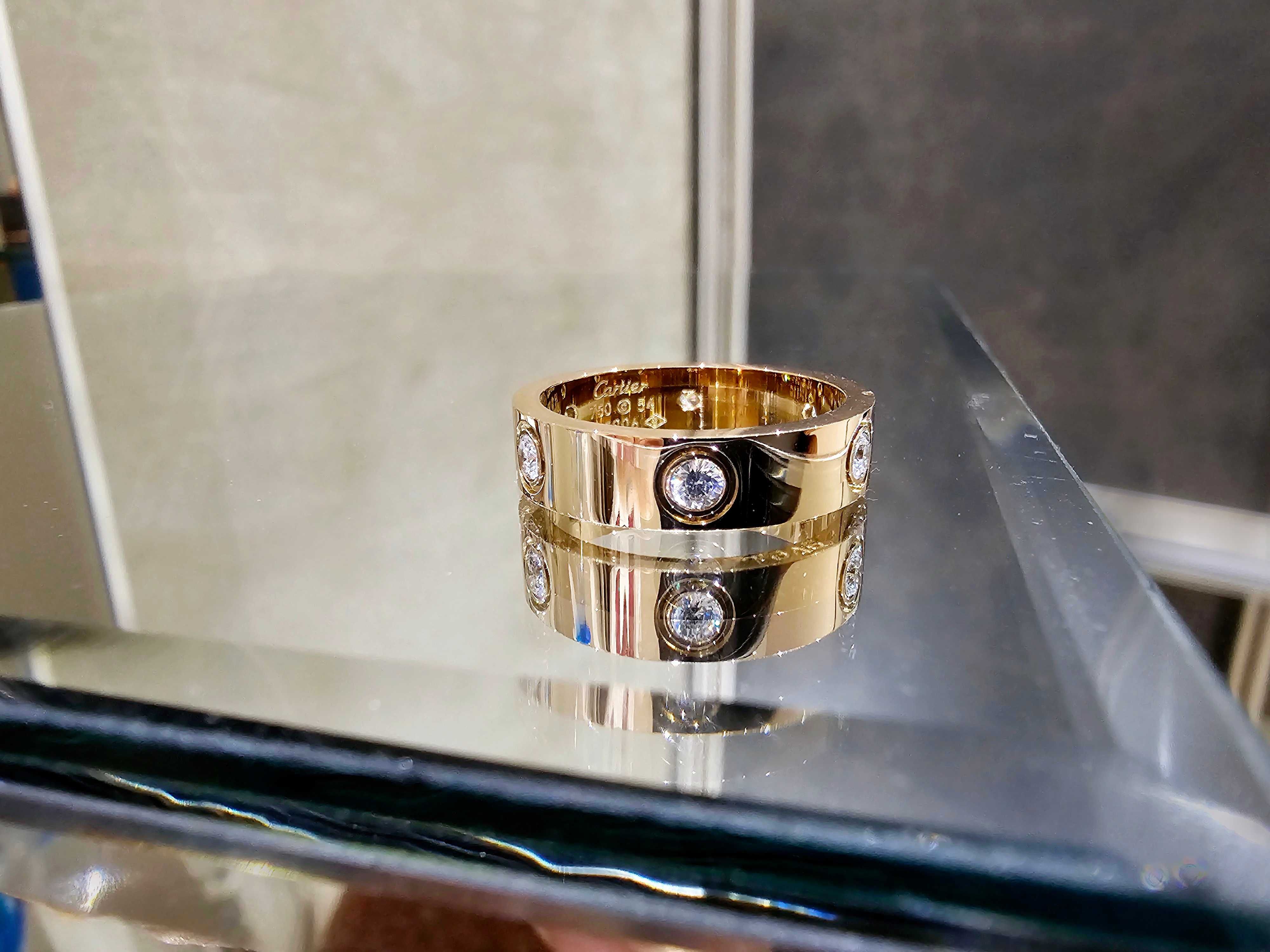 CARTIER Love Rose Gold 6 Diamonds Classic Model Пръстен