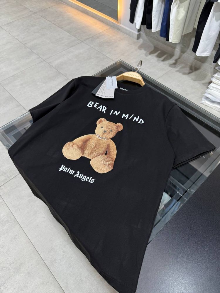 Tricou palm angels urs alb/negru colectia noua 2025 premium