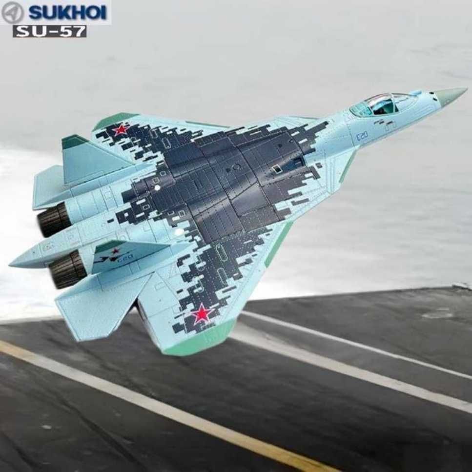 Macheta avion metalica SU-57 Felon scara 1:100 20cm