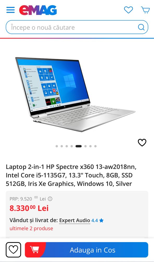 HP Spectre x360 13 touch cu i7/16G/512gb