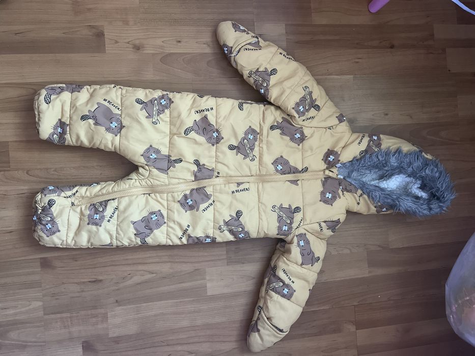 Якета и зимни космонавти 86 см  подарък шапки