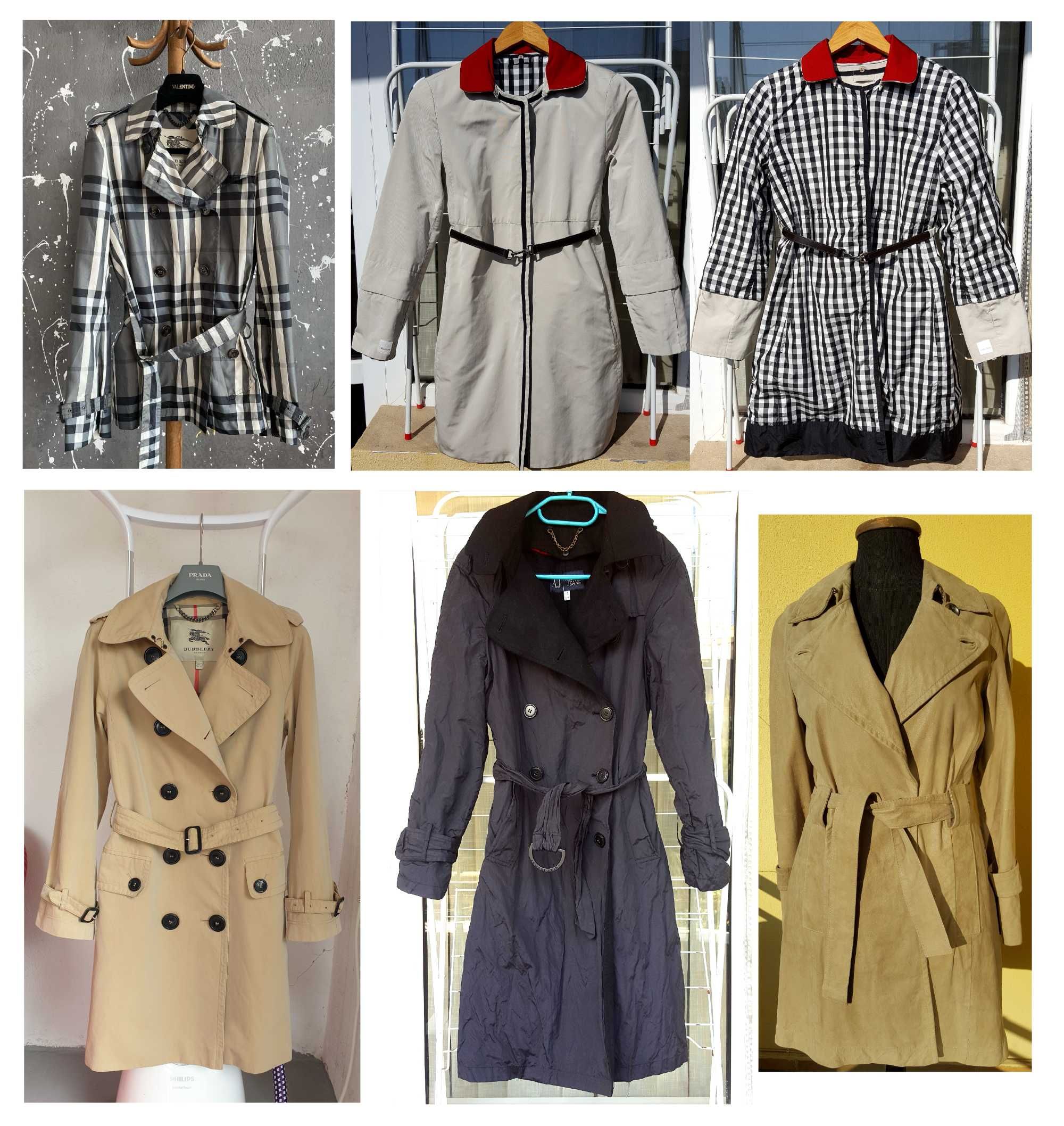 тренчкот Armani Burberry Max Mara S M