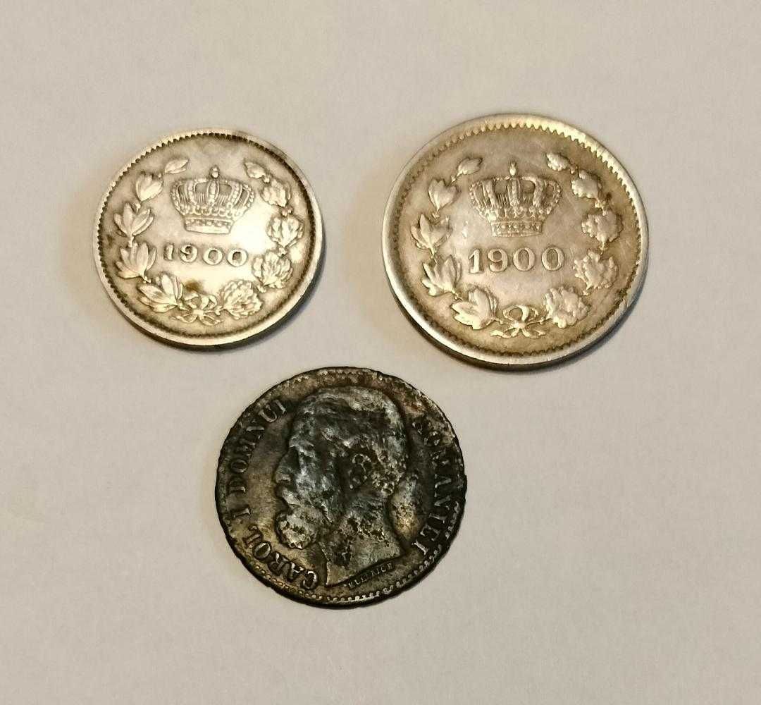 Monede 5 bani 1900; 10 bani 1900; 2 bani 1879 Carol l