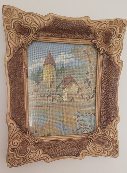 Goblen cusut manual- castelul