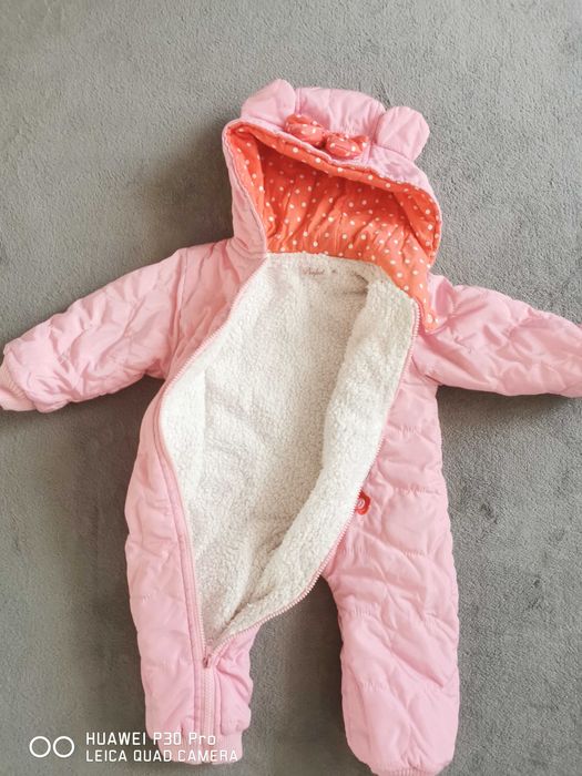 Combinizon iarna îmblănit roz Minnie Mouse Nou