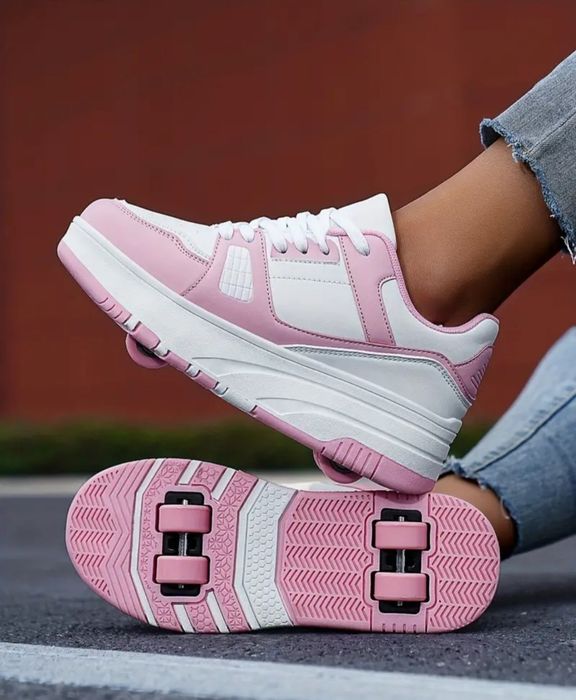 Детски маратонки с колелца, обувки  обувки с колелца, Heelys, Светещи
