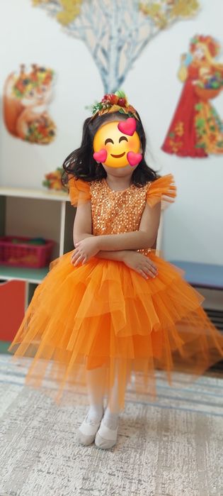 Платье на осенний бал в дет сад на 5-6 лет
