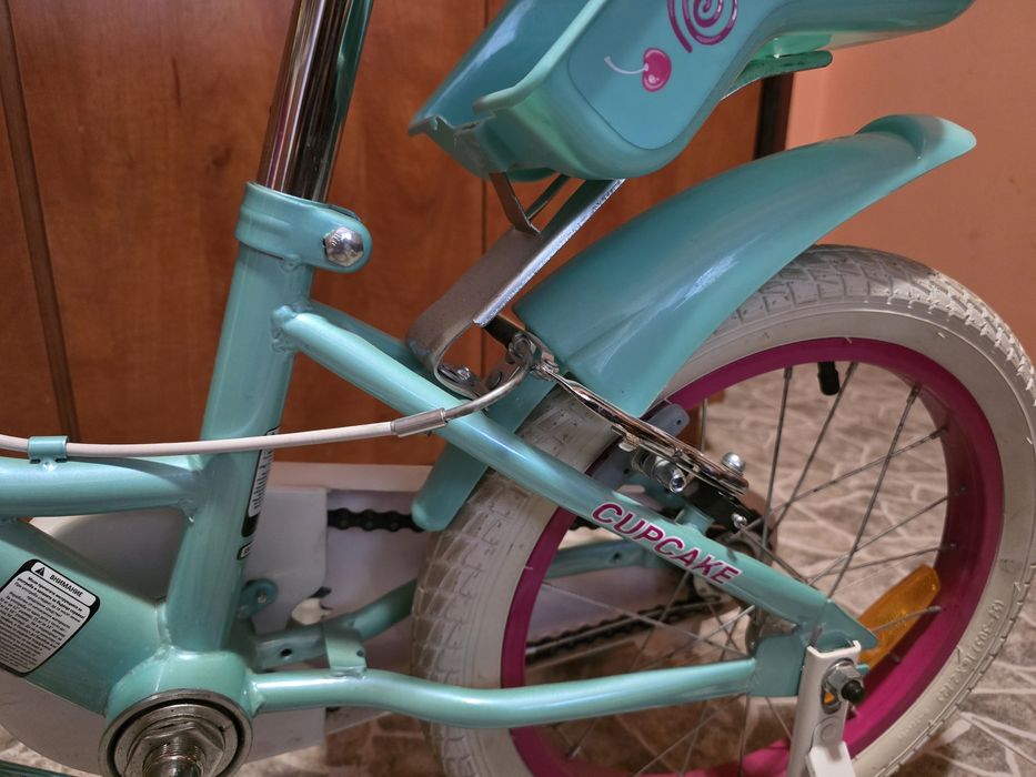 Детско колело BYOX Детски велосипед 16" CUPCAKE МЕНТА