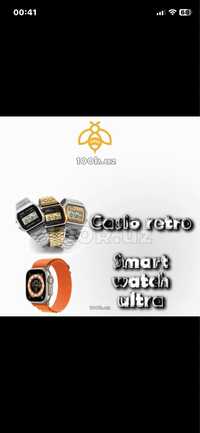 smart watch + casio retro