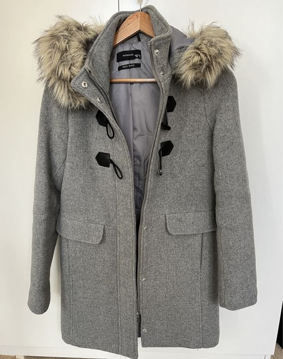Palton gri din lana | Reserved | XS