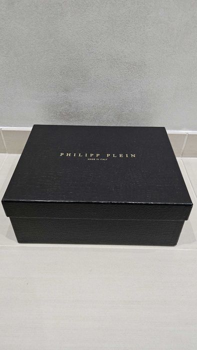 Черни кожени обувки на ток Philipp Plein