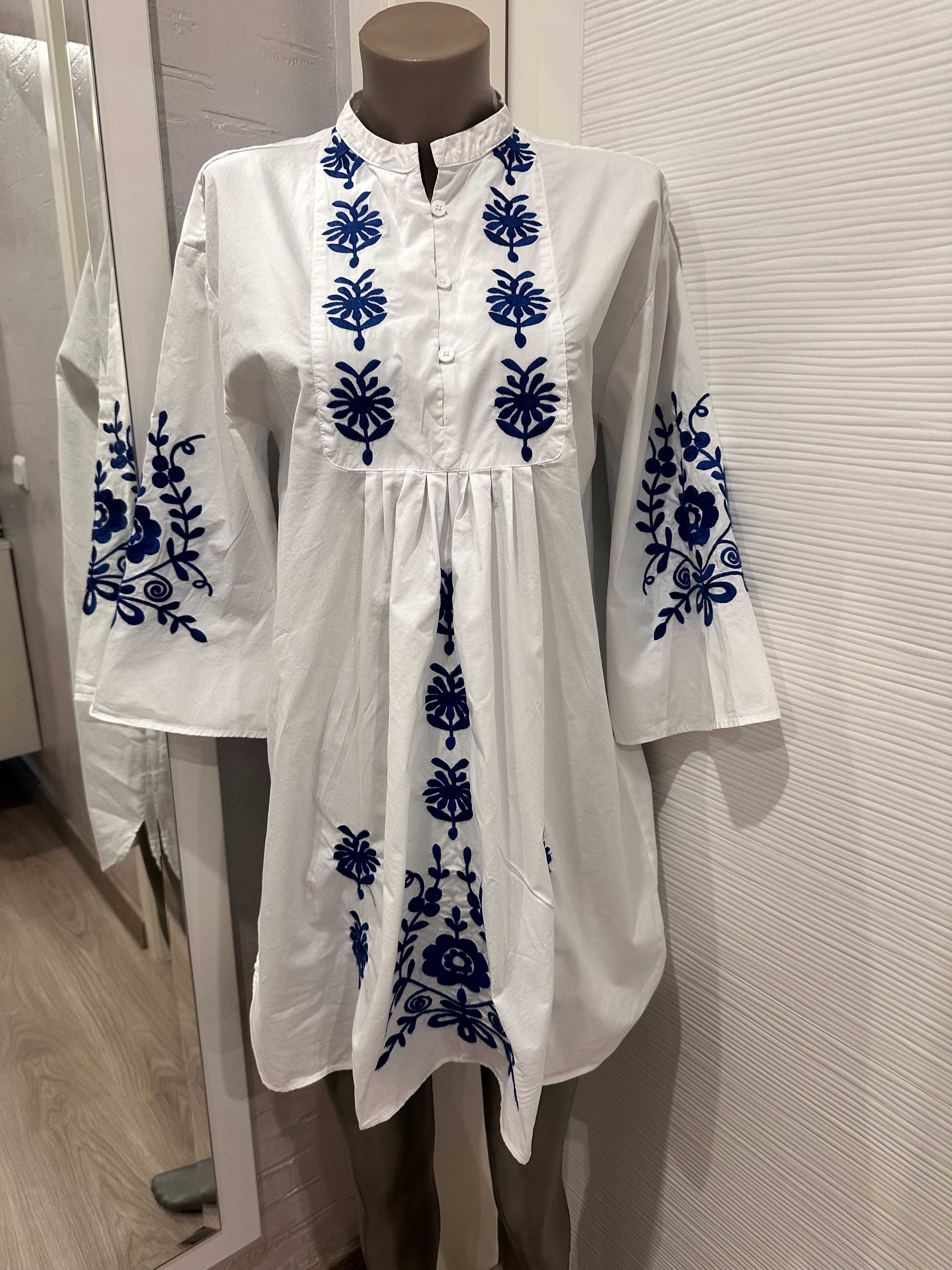 ZARA рокля с бродерии S