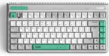 Tastatura mecanica fara fir iQunix OG80 Wormhole, RGB, Gold Pink