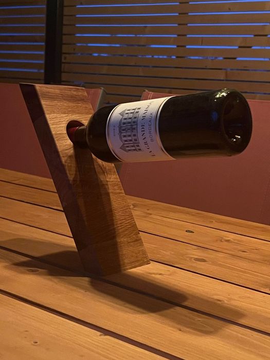 Suport sticla de vin stejar