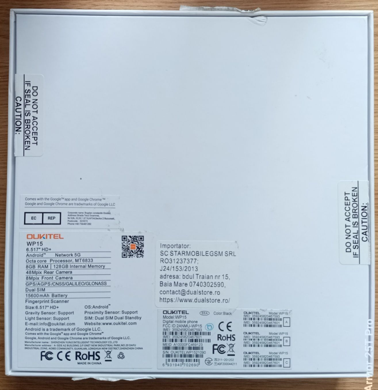 OCAZIE!Telefon android pentru aventurieri,Oukitel Wp 15,5G,15.600 mAh