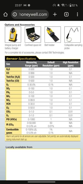 Detector Gas Alert Micro5 IR