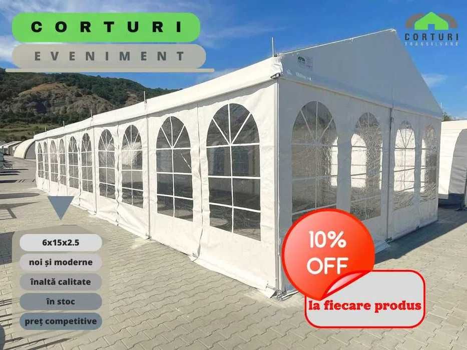 Corturi pentru evenimente - 6 x 15 x 2,5 m