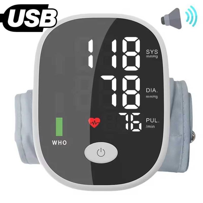 Tensiometru Medical de Brat Monitorizare Aritmie  Cablu Alimentare USB