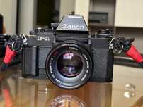 Canon New F-1 + 50mm f1.4 S.S.C. + 50mm f1.8 + Motor Drive