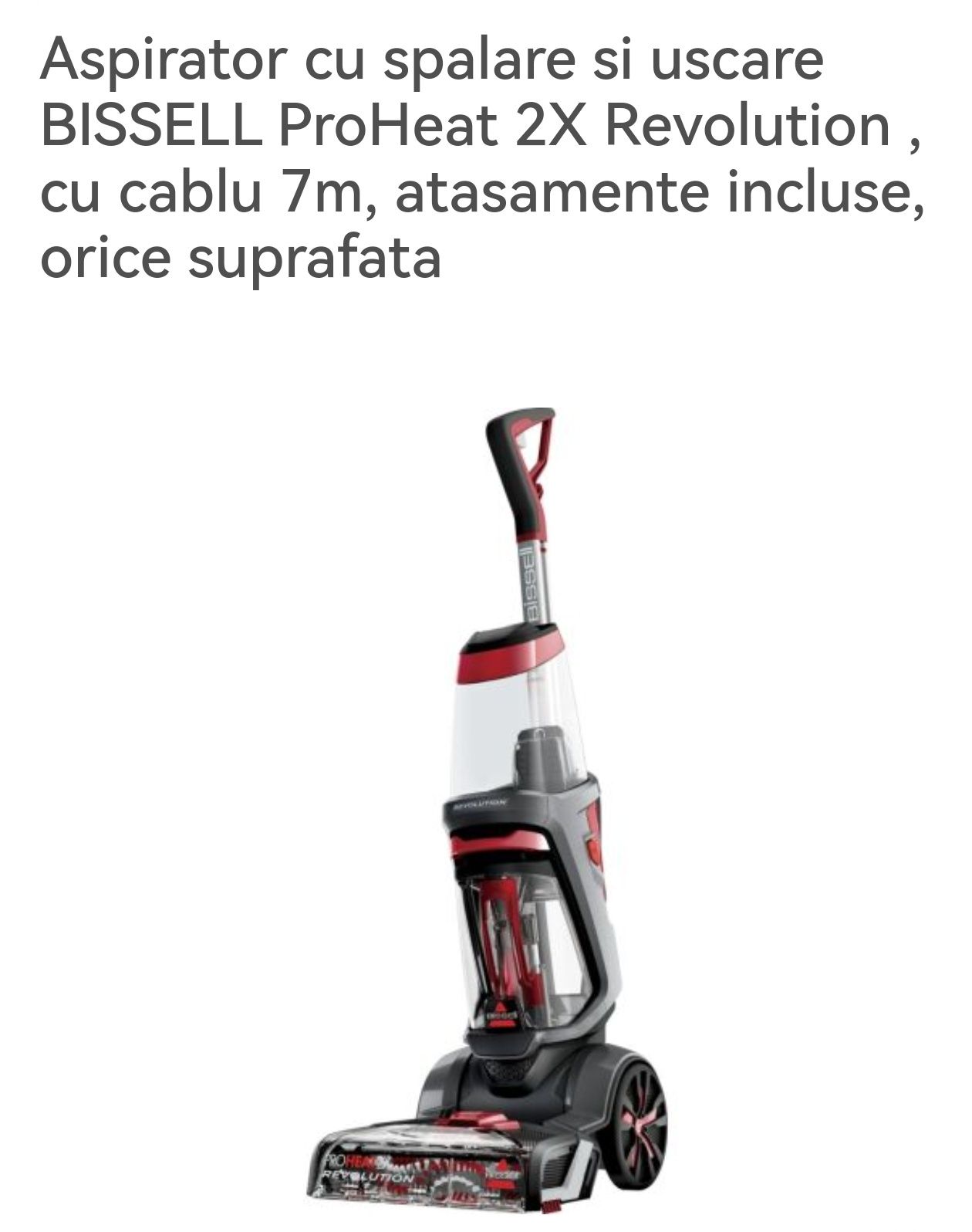 Aspirator cu spalare si uscare BISSELL ProHeat 2X Revolution