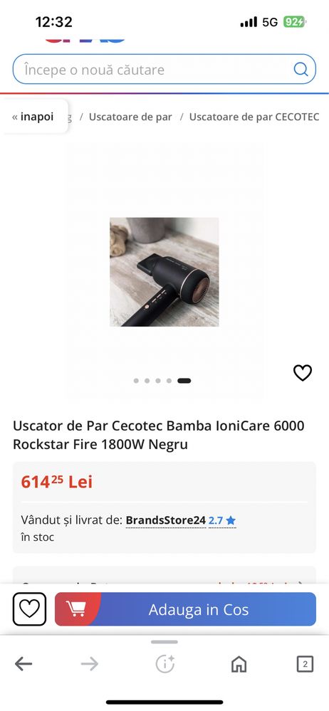 Uscator de parCecotec Bamba Ionicate 6000