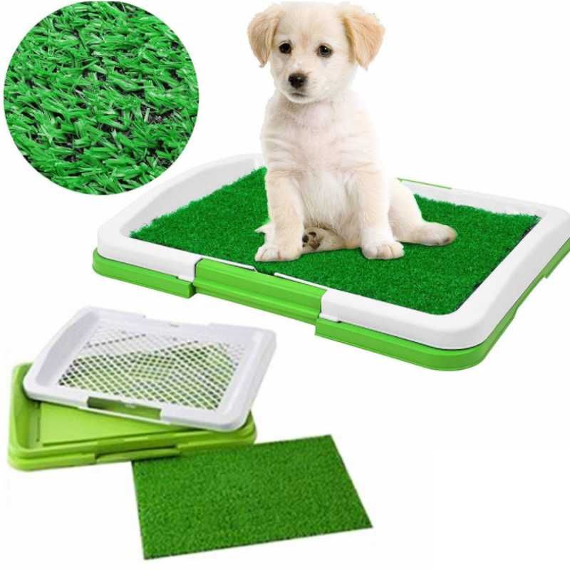 Puppy Potty Pad тоалетна за куче/котка с решетка и изкуствена трева