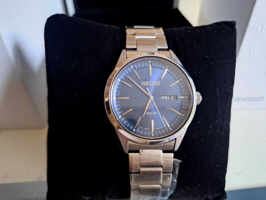 Ceas Seiko solar bratara metalica purtat 3 ori knou