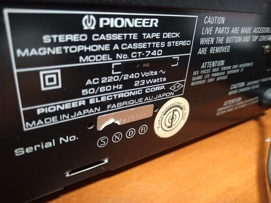 Casetofon Deck Pioneer CT 740