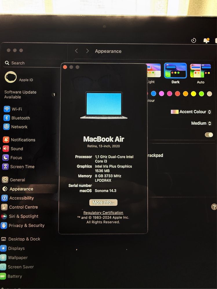 MacBook Air 13” (2020, 256GB SSD, Intel Core i3)
