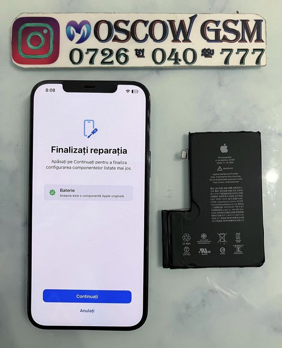 [OEM] Apple Acumulator iPhone 12/13/14/15 Fără Erori ! Garanție