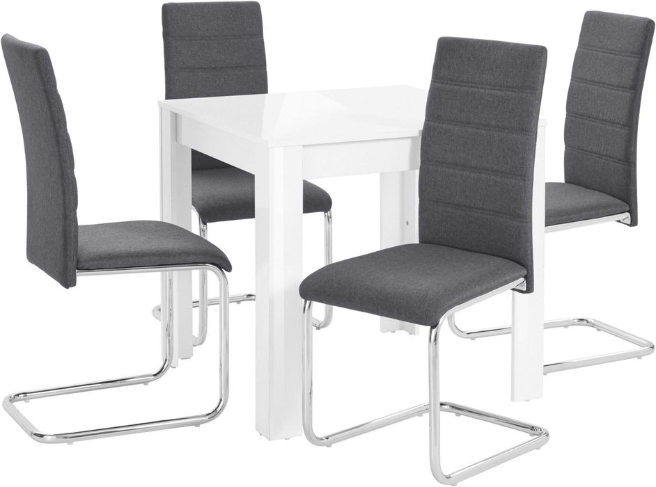 Set Dining Doris, 4 scaune, 1 masa 120 cm latime