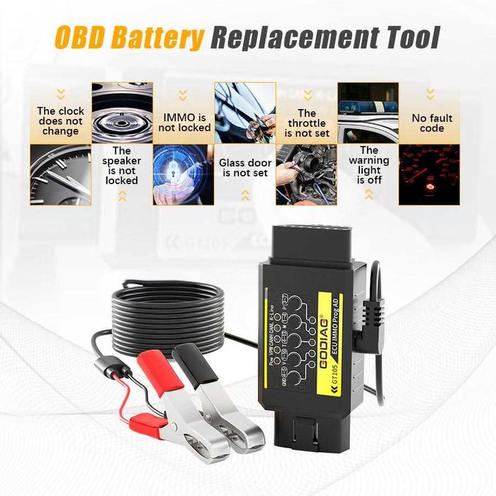 Tester auto GODIAG GT107 ECU IMMO + GT105 DSG Adaptor  cutia de viteze