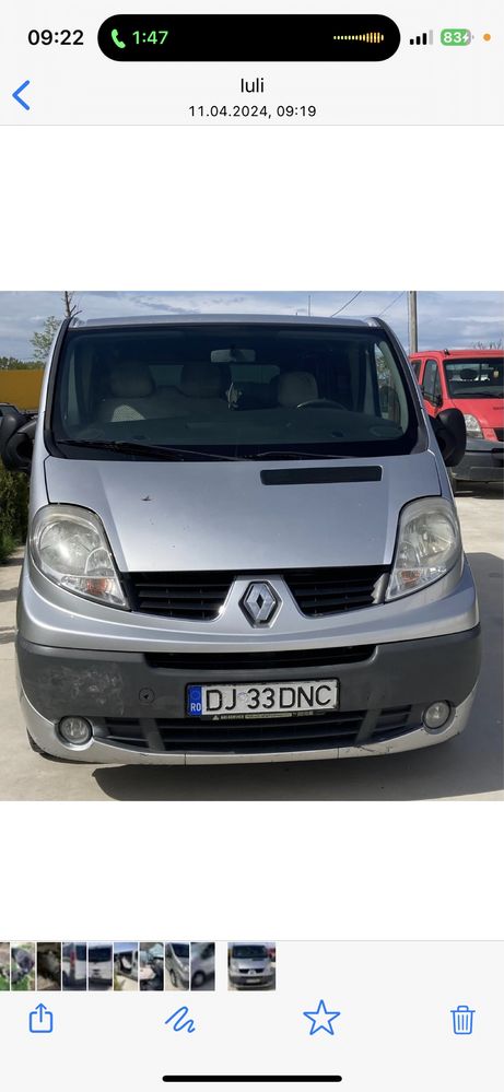 Renault Trafic2009,1995cc,diesel ,84kw,(114cp)+marfa