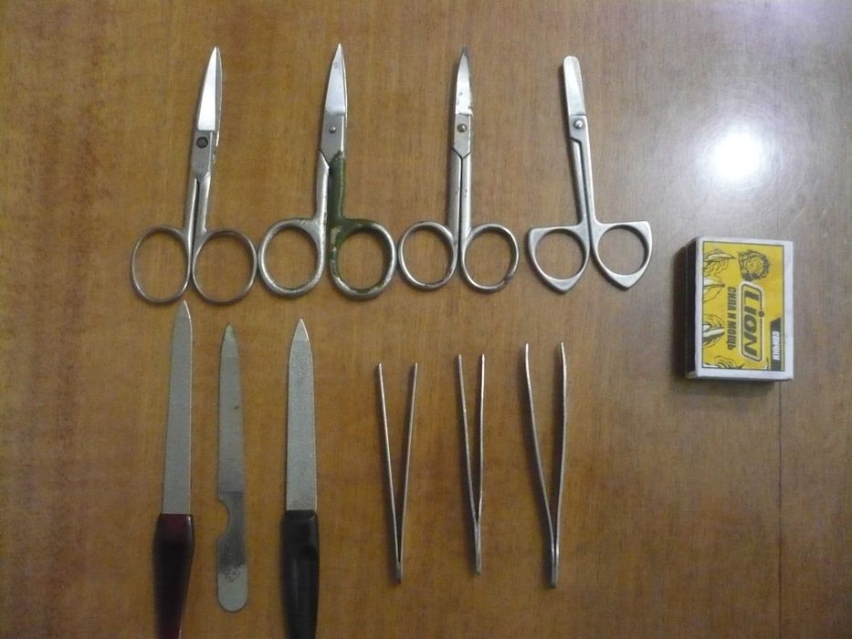 Маникюрные ножницы, пилочки, пинцеты для стрижки и обработки ногтей